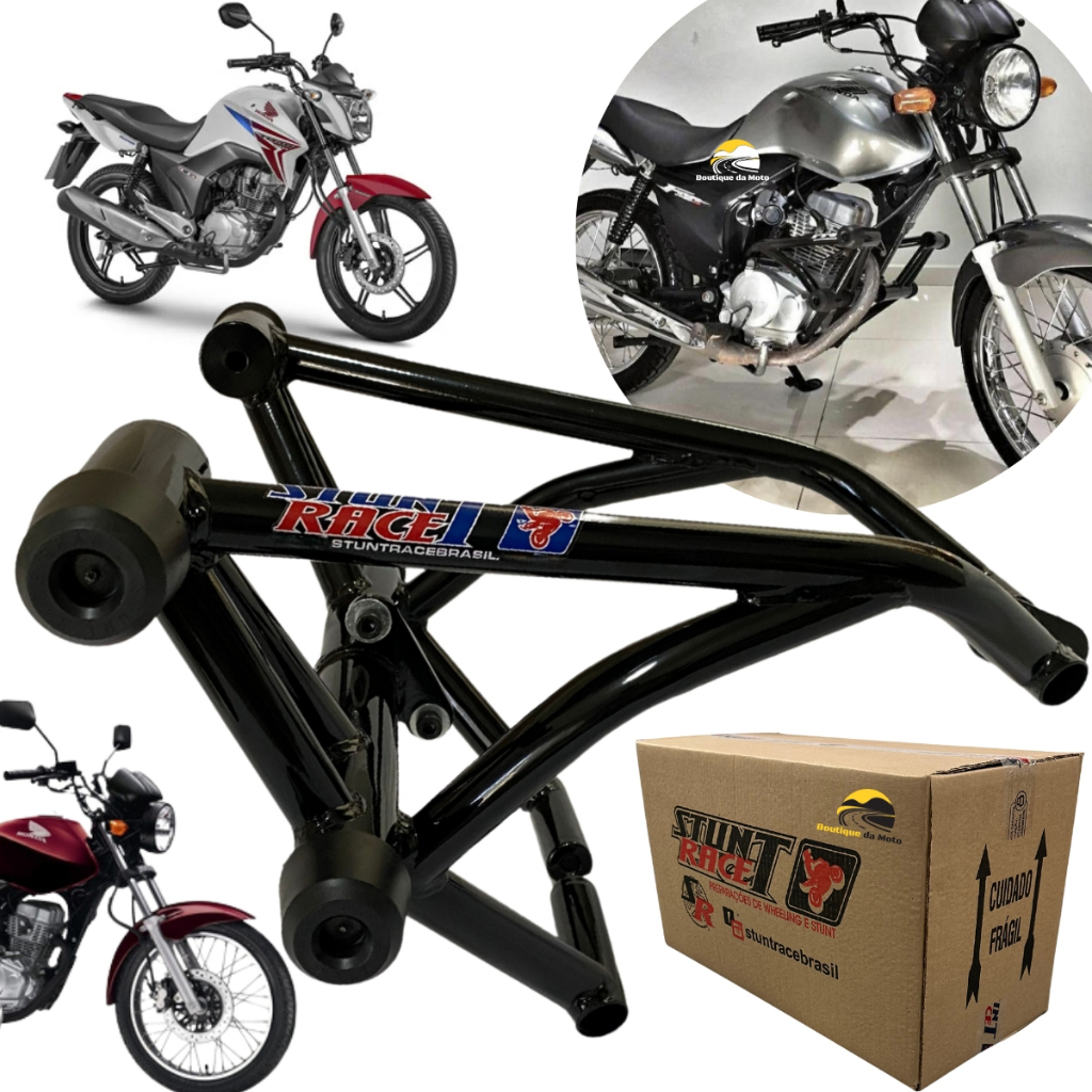 Protetor Stunt Race Cg 150 FAN TITAN START CARGO Honda Cg150 slider proteçao motor e carenagem Street Cage