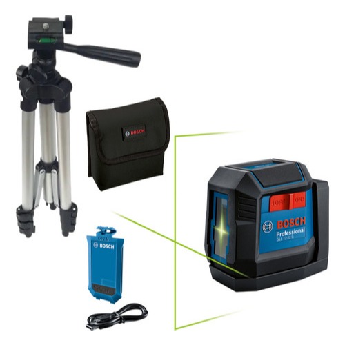 Kit Nível Laser Verde Bosch GLL 12-22 G LI + Tripé 102cm