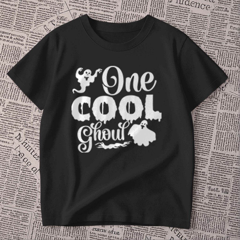 Camiseta estampada - frase | one cool ghout| um fantasma legal | blusa unissex premium 100% algodão terror