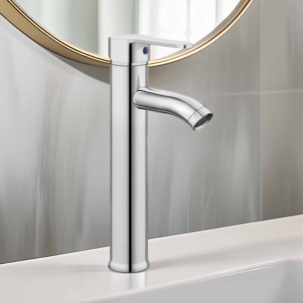 Torneira de Banheiro para Pia e Cuba – Bica Alta Monocomando Cromada