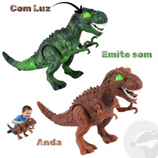 Brinquedo Dinossauro Infantil, Anda Com Som E Luz em Oferta na Shopee