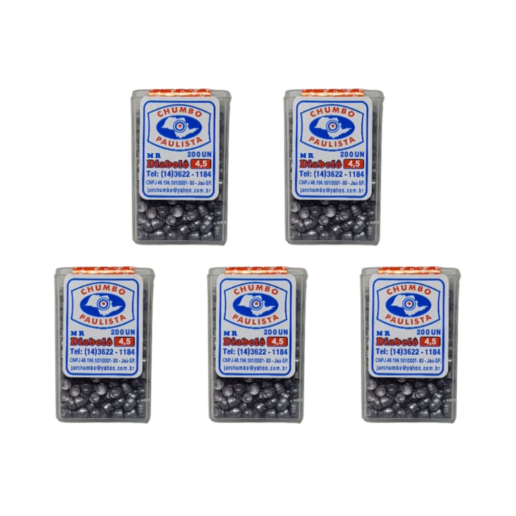200/600/1000 CHUMBOS PAULISTAS DIABOLÔ 4,5MM - ESCOLHA O SEU KIT em Oferta na Shopee