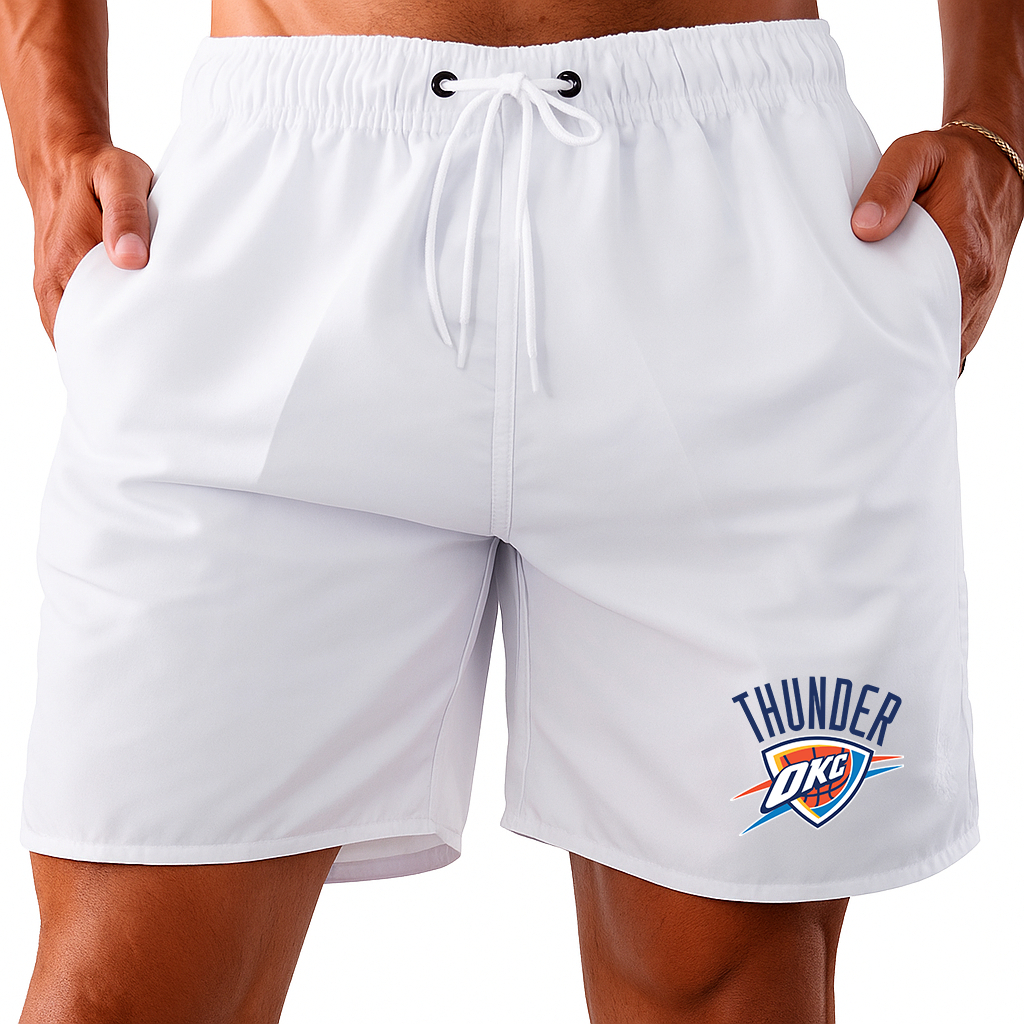 Short Bermuda Tactel Praia Treino Mauricinho Masculino Esporte Academia  Basquete Thunder Okc