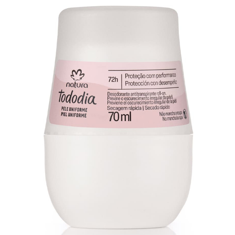Desodorante Antitranspirante Roll-on Tododia Pele Uniforme (Antigo Aclarar) 70 ml- PRODUTO ORIGINAL
