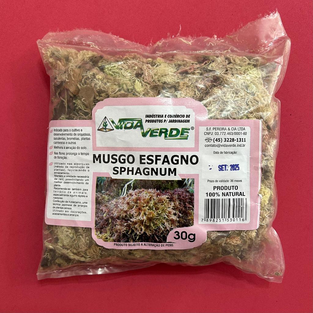 Vida Verde Musgo Esfagno Sphagnum 30g 1 unidade