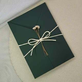 Envelope Convite Vertical | TODAS CORES | Cordão e Flores Secas em Oferta na Shopee