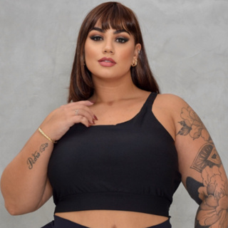 Top Feminino Plus Size Casual Tendência Prático Fitness em Oferta na Shopee