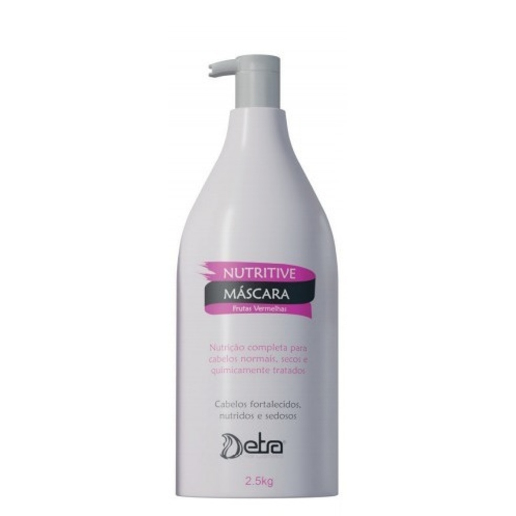 Máscara Hidratação Nutritive Frutas Vermelhas 2,5L Detra Hair Cosmetics Nutrição Profunda Salão