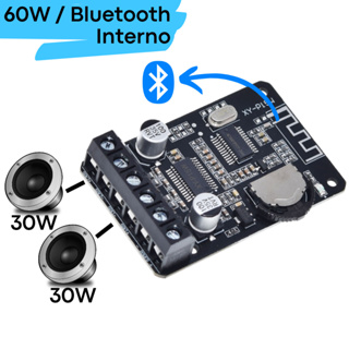 Placa Amplificada TPA3110 Bluetooth 5.0 Estéreo 30W + 30W Amplificador digital de Áudio XY-P15W em Oferta na Shopee