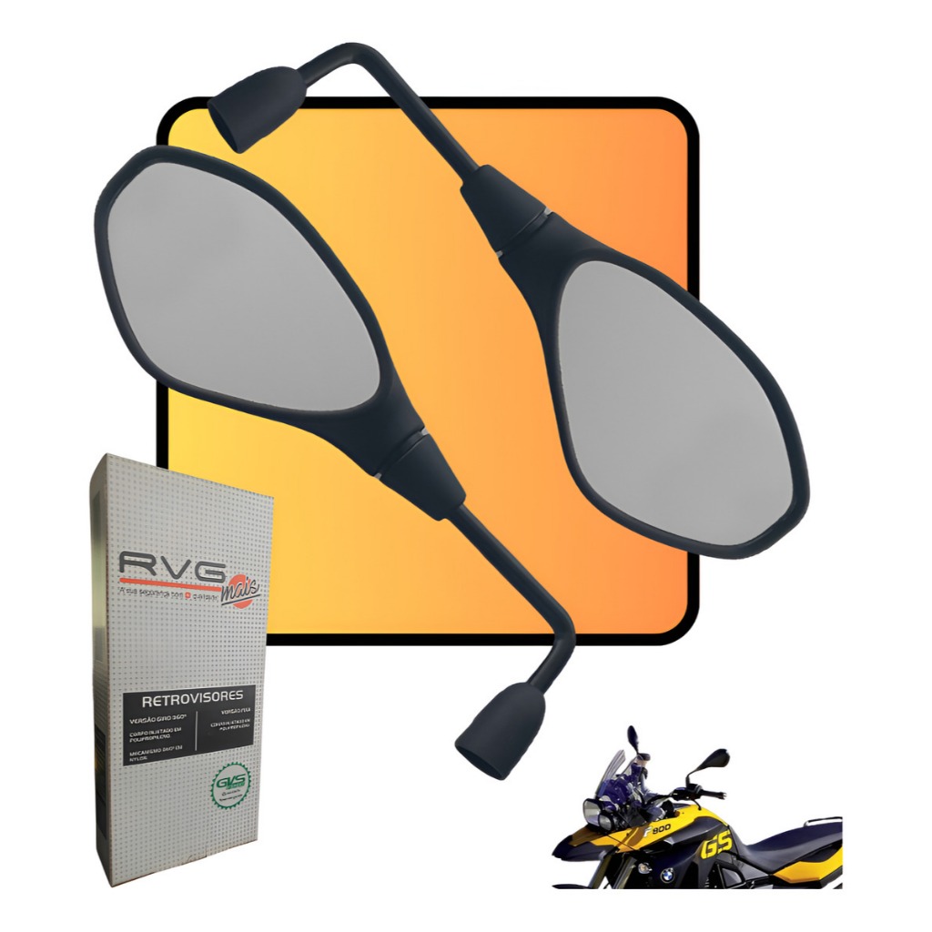 Retrovisor Rvg Bmw F800 Rebaixado Longo Honda Lente Plana em Oferta na Shopee