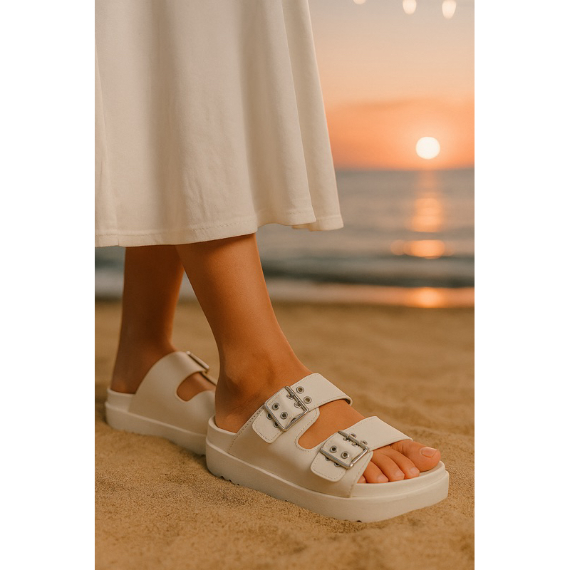 Sandálias Femininas Papete Flatform Paty cores