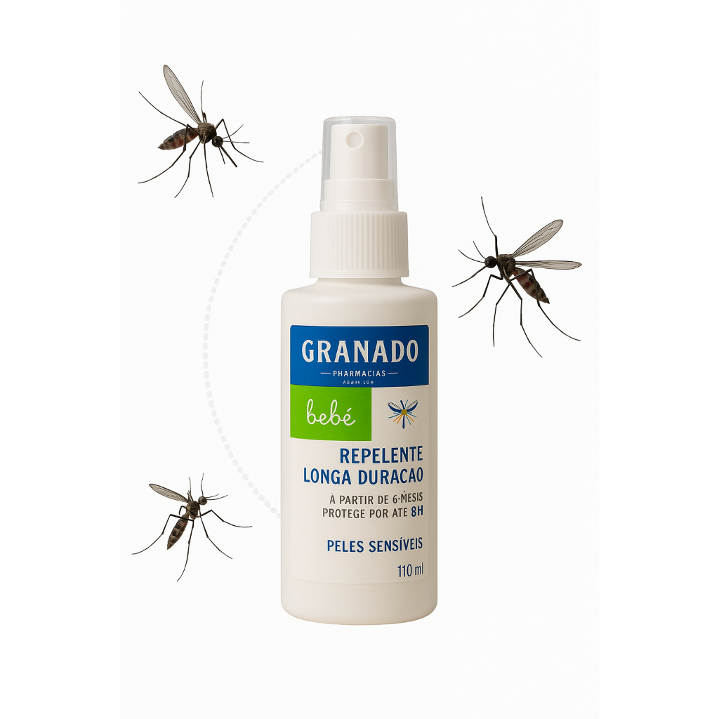 Repelente Infantil Longa Duração Bebê Peles Sensíveis Granado Spray Sem Perfume - 110ml em Oferta na Shopee