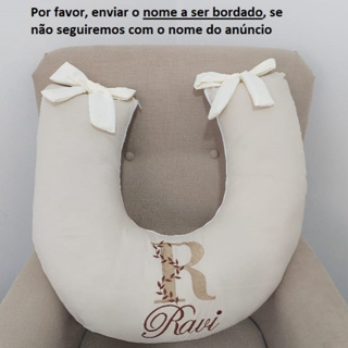 ALMOFADA PARA AMAMENTAÇÃO - BEBÊ  MICROPERCAL   VÁRIAS CORES  -  PERSONALIZADA  COM NOME DO SEU BEBÊ em Oferta na Shopee