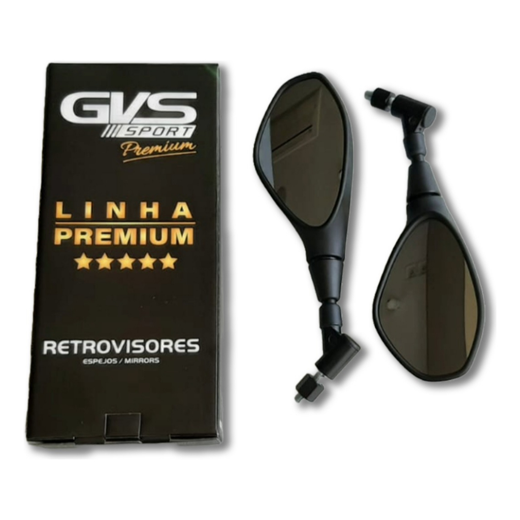 Retrovisor Gvs F800 Giro 360° Honda Lente Convexa Fumê em Oferta na Shopee