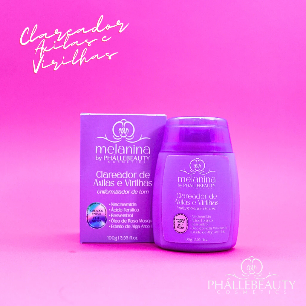 Clareador de axilas e virilhas Phallebeauty, preveni escurecimento, uniformiza e ilumina a pele em Oferta na Shopee