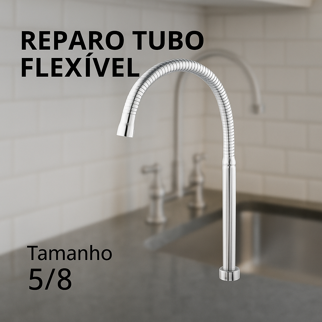 Tubo Gourmet Flexível 5/8" Torneira Cozinha Reparo Cano Sem Arejador em Oferta na Shopee