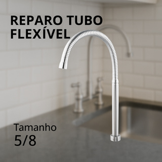 Tubo Gourmet Flexível 5/8" Torneira Cozinha Reparo Cano Sem Arejador em Oferta na Shopee