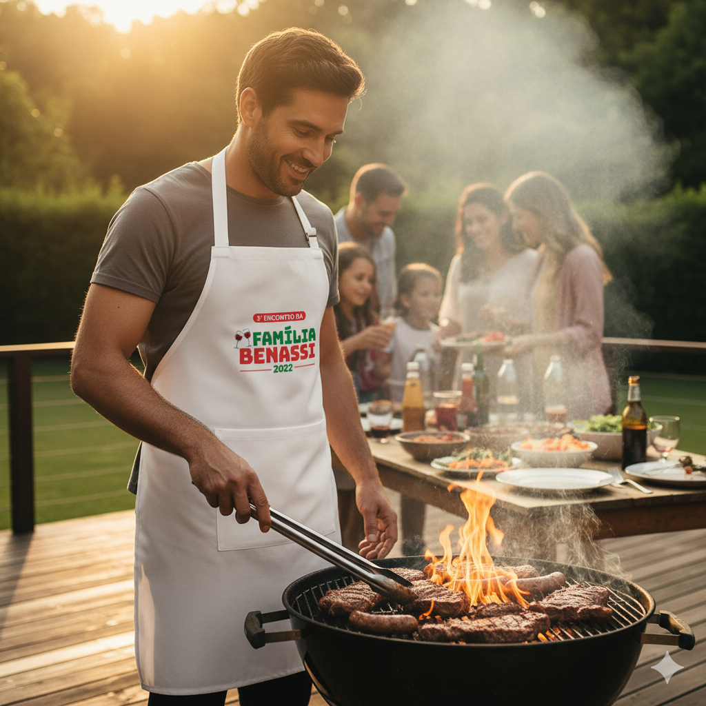 Avental Personalizado do seu jeito, Avental Unisex para Cozinha, Churrasco, Barbeiro, Avental Personalizado