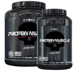 Whey Protein 1.8kg 900g Muscle - Black Skull - Whey Isolado, Hidrolisado e Concentrado