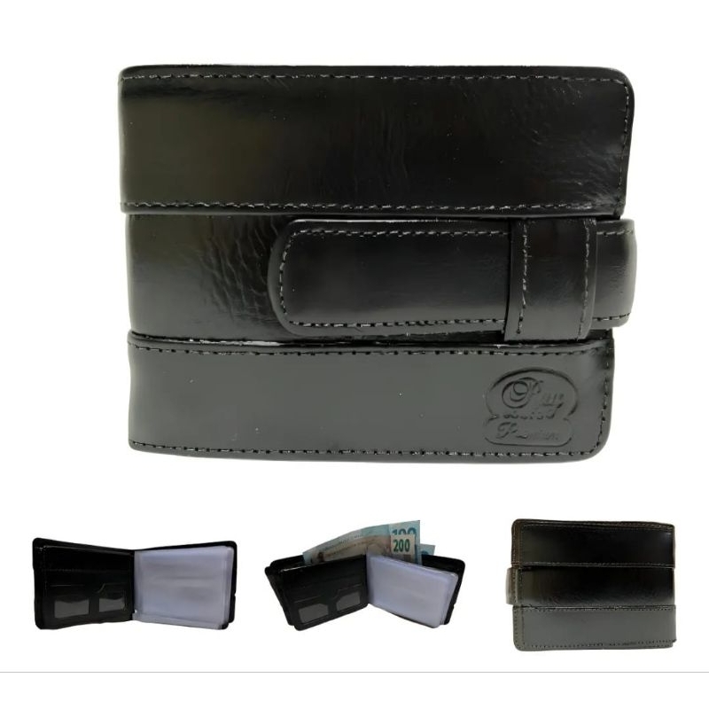 Carteira Masculina de Couro Legítimo de Bolso