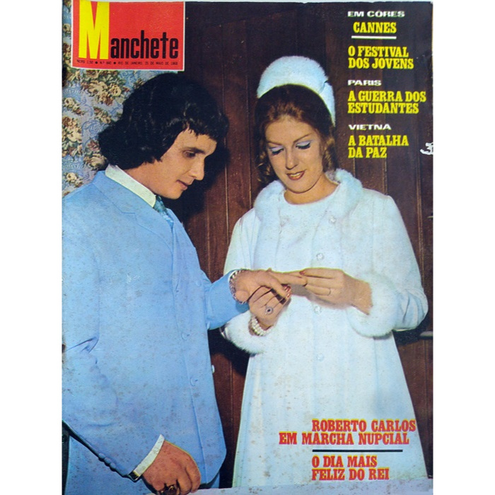 Revista Manchete - Casamento de Roberto Carlos e Nice, Ano 1968