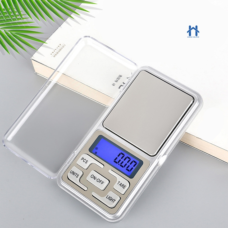 Mini Balança Digital Alta Precisão Portátil 0,01g a 500g para Joia Cozinha e Laboratório