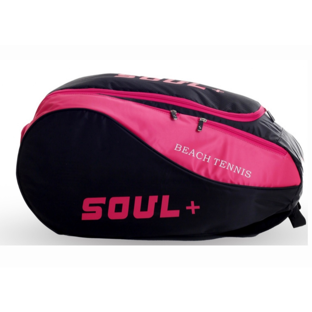 RAQUETEIRA PARA BEACH TENNIS; BADMINTON; PADEL; PICKLEBALL E OUTROS ESPORTES SL2-P (PRETO/ROSA)