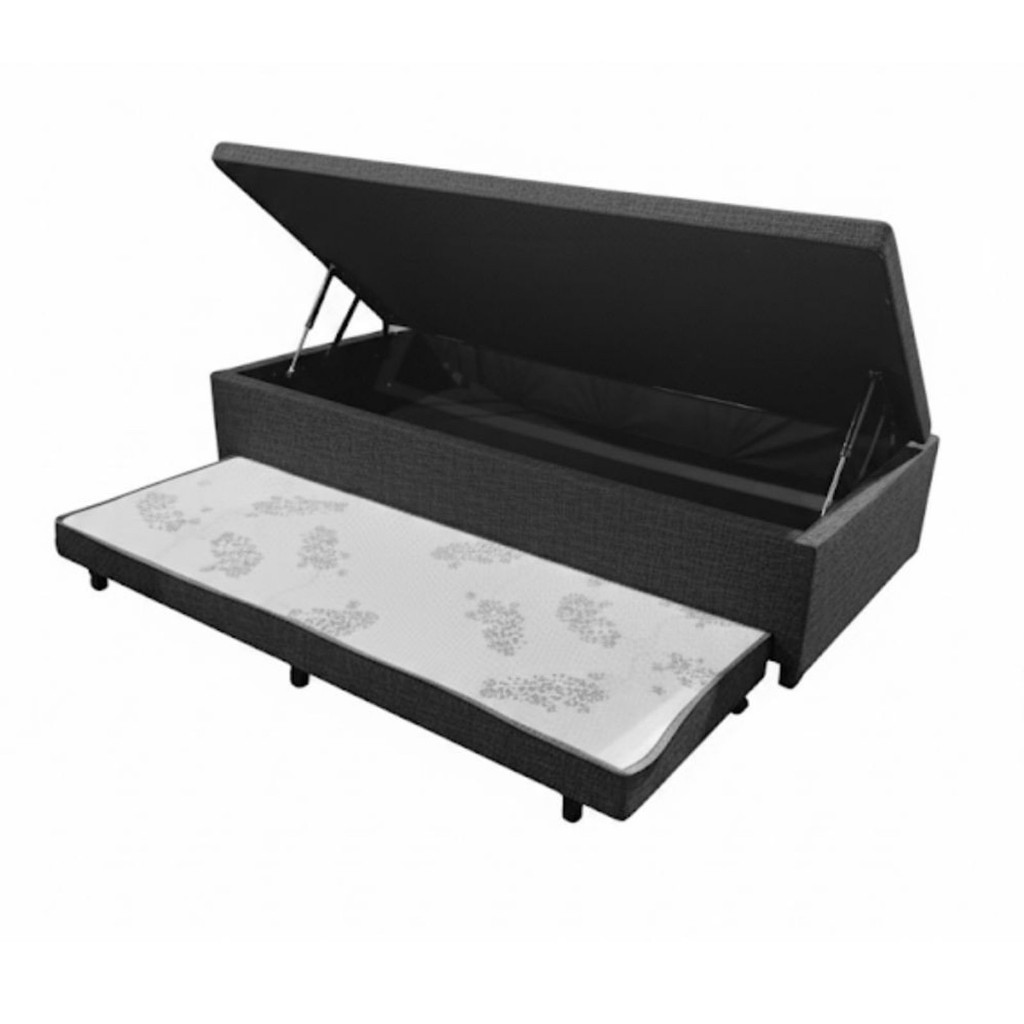 Base Box Baú 46cm x 88cm x 188cm com Cama Auxiliar - Prince em Oferta na Shopee