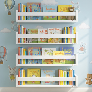 Kit 4 Revisteiro Infantil 30cm - Prateleira Grande de Parede Livros e Brinquedos Organizador em Oferta na Shopee