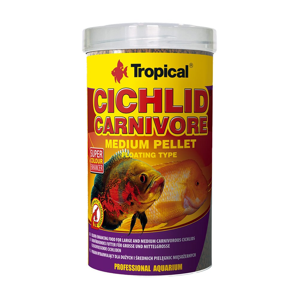 Tropical Cichlid Carnivore Medium Pellet 180g P/ Ciclídeos