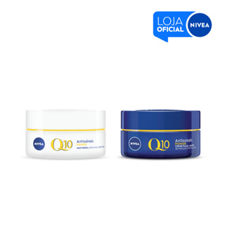 KIT NIVEA Creme Facial Antissinais Q10 Power Dia 50g + Creme Facial Antissinais Q10 Power Noite 50g BBB 26 em Oferta na Shopee