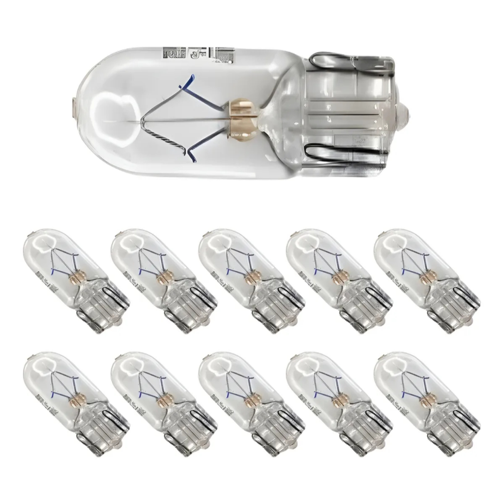 Kit 10 Lâmpadas Halógenas T10 12v Pingão Comum Azul Âmbar em Oferta na Shopee