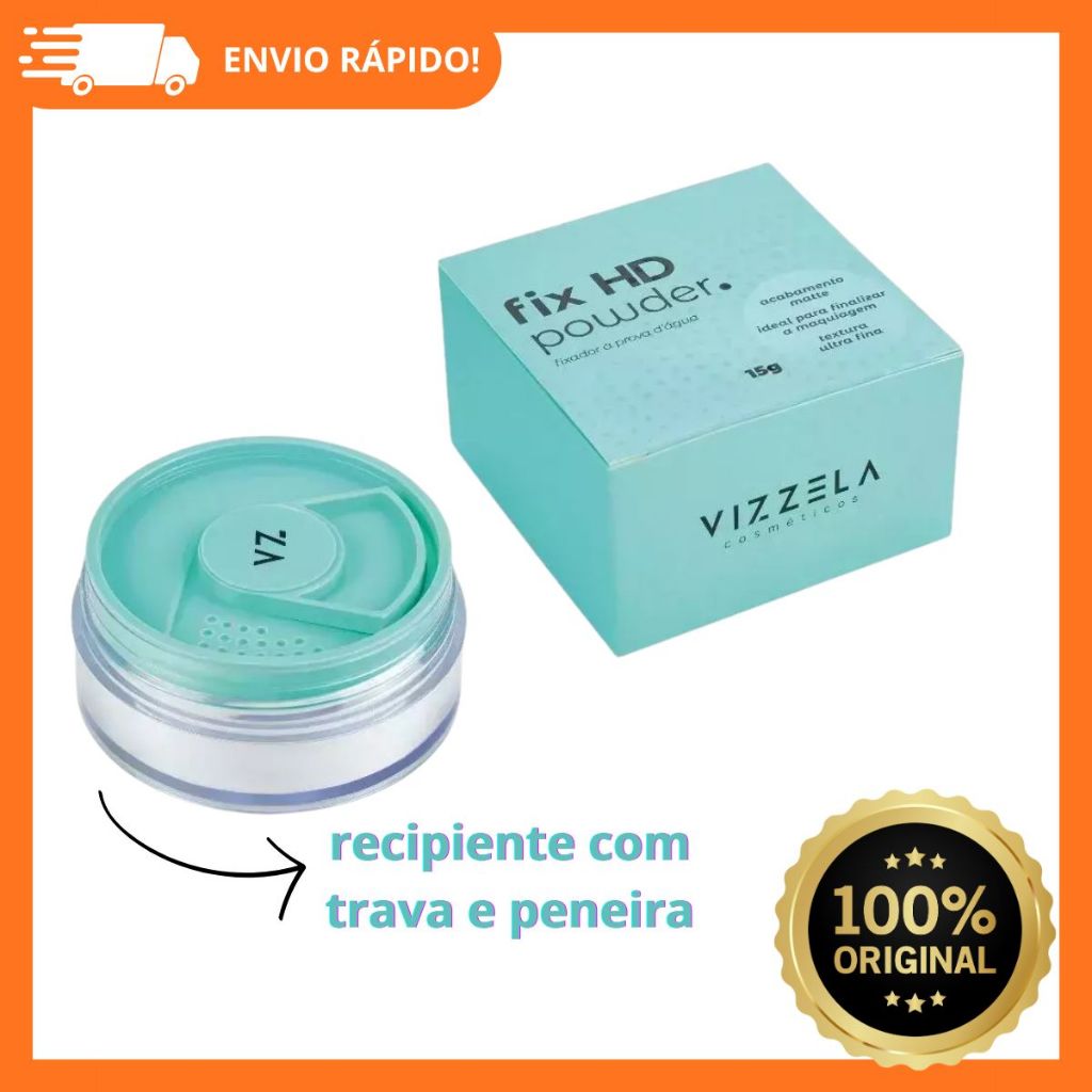 Pó Translucido Fixador Vizzela Fix HD Powder