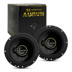 Par Alto Falante Porta Carro Hurricane Triaxial Aurum 6 Polegadas 240w Preto Som Automotivo Pancadão