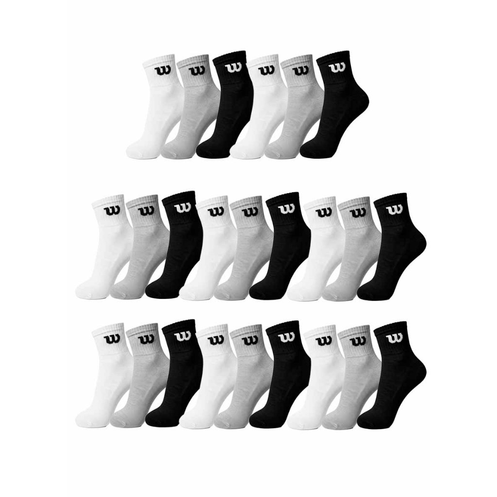 Kit 12 ou 24 pares de meia cano curto wilson W
