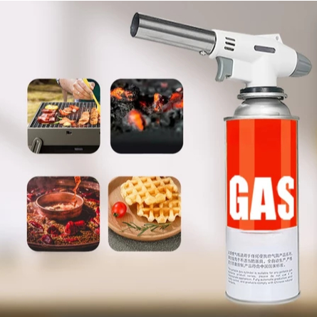 Maçarico Culinário Portátil de Cozinha Multiuso Manual com Controle de Chama Gourmet LM em Oferta na Shopee
