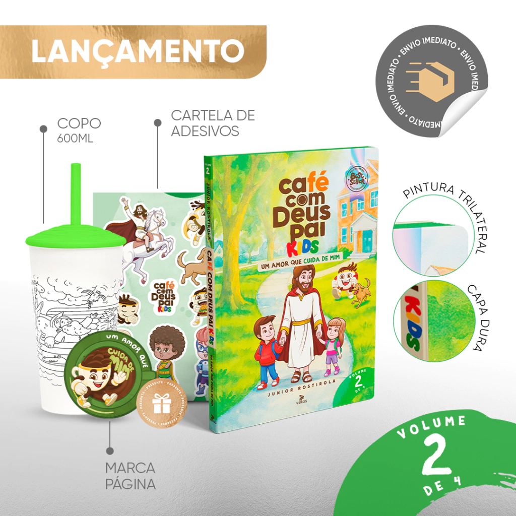 CAFÉ COM DEUS PAI KIDS 2026 | VOLUME 2 | UM AMOR QUE CUIDA DE MIM ( + COPO INFANTIL EXCLUSIVO )