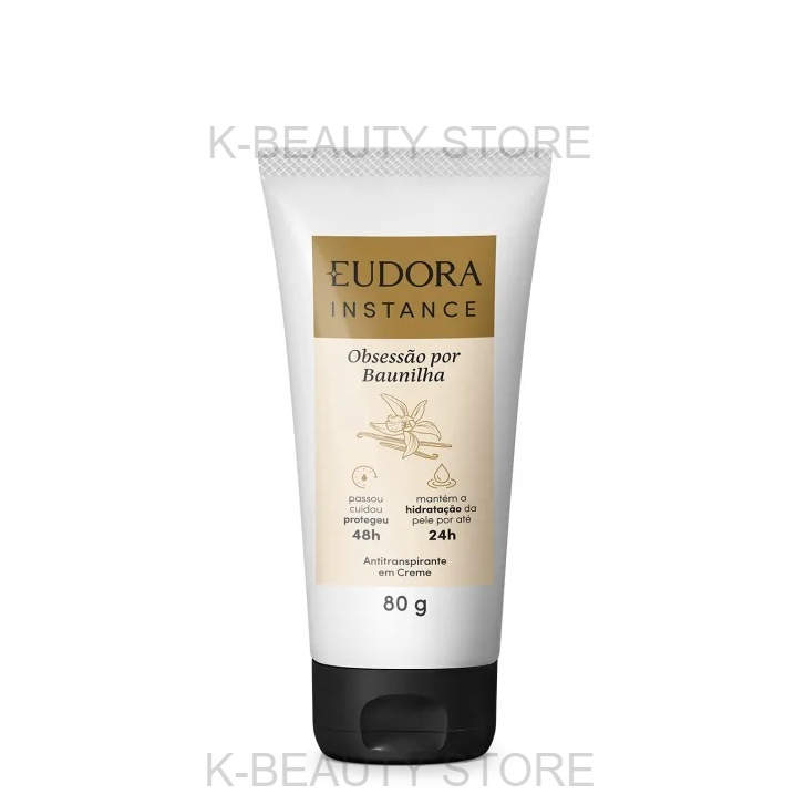 Desodorante Antitranspirante em Creme Instance Obsessão por Baunilha 80g EUDORA em Oferta na Shopee