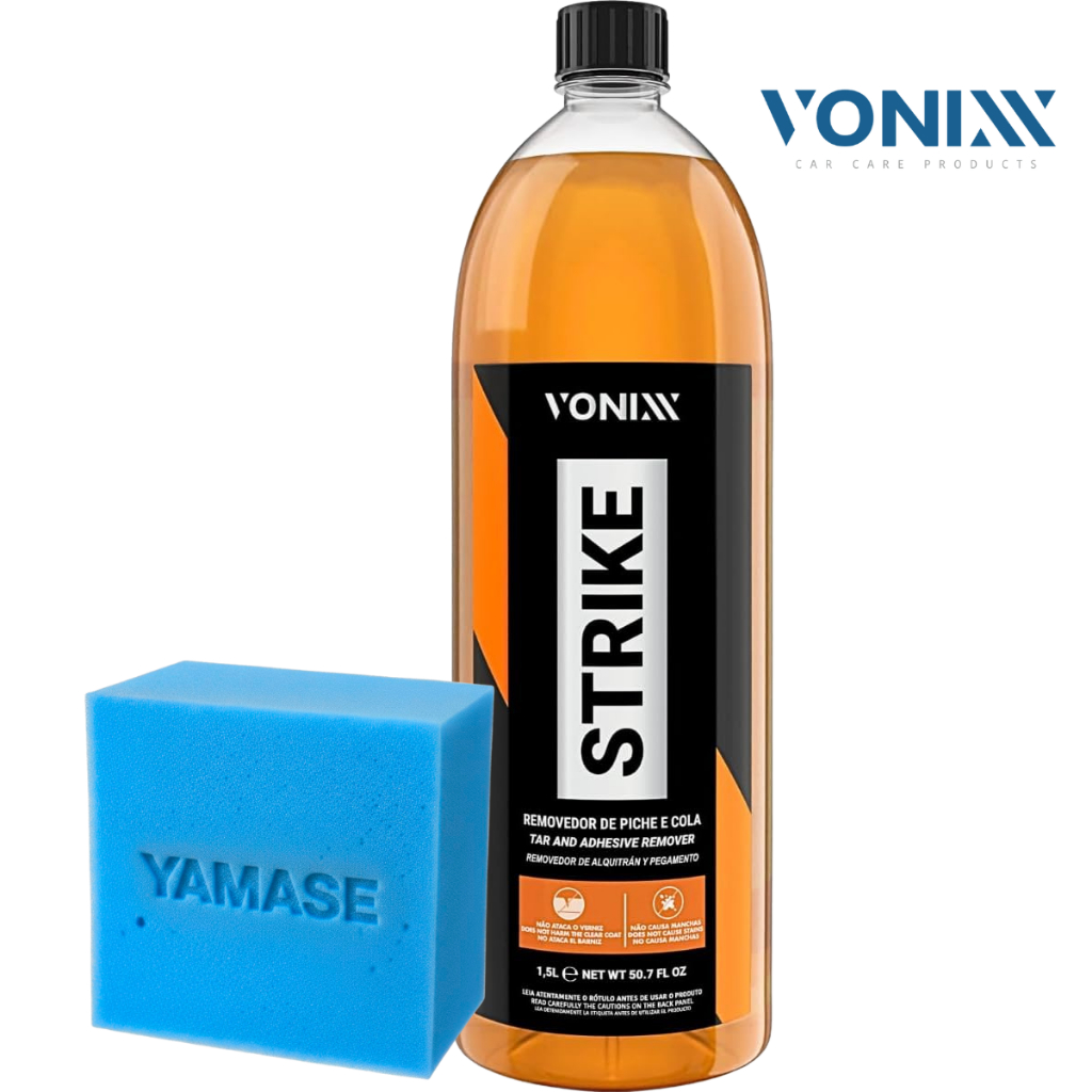 Removedor de Piche e Cola Strike Vonixx 1,5L + Aplicador de Espuma Yamase em Oferta na Shopee