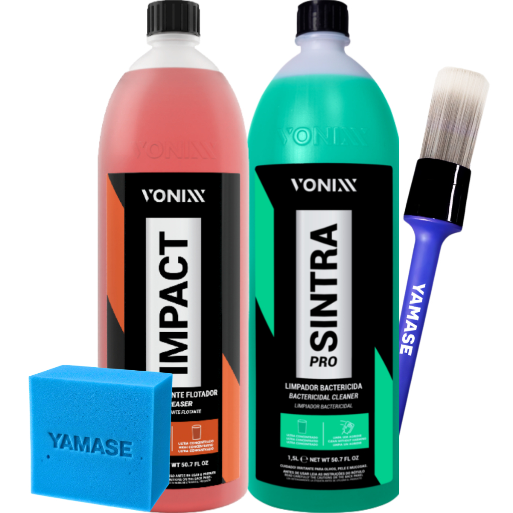 Kit Limpeza Bactericida Desengraxante Sintra Pro Impact 1,5L Vonixx em Oferta na Shopee