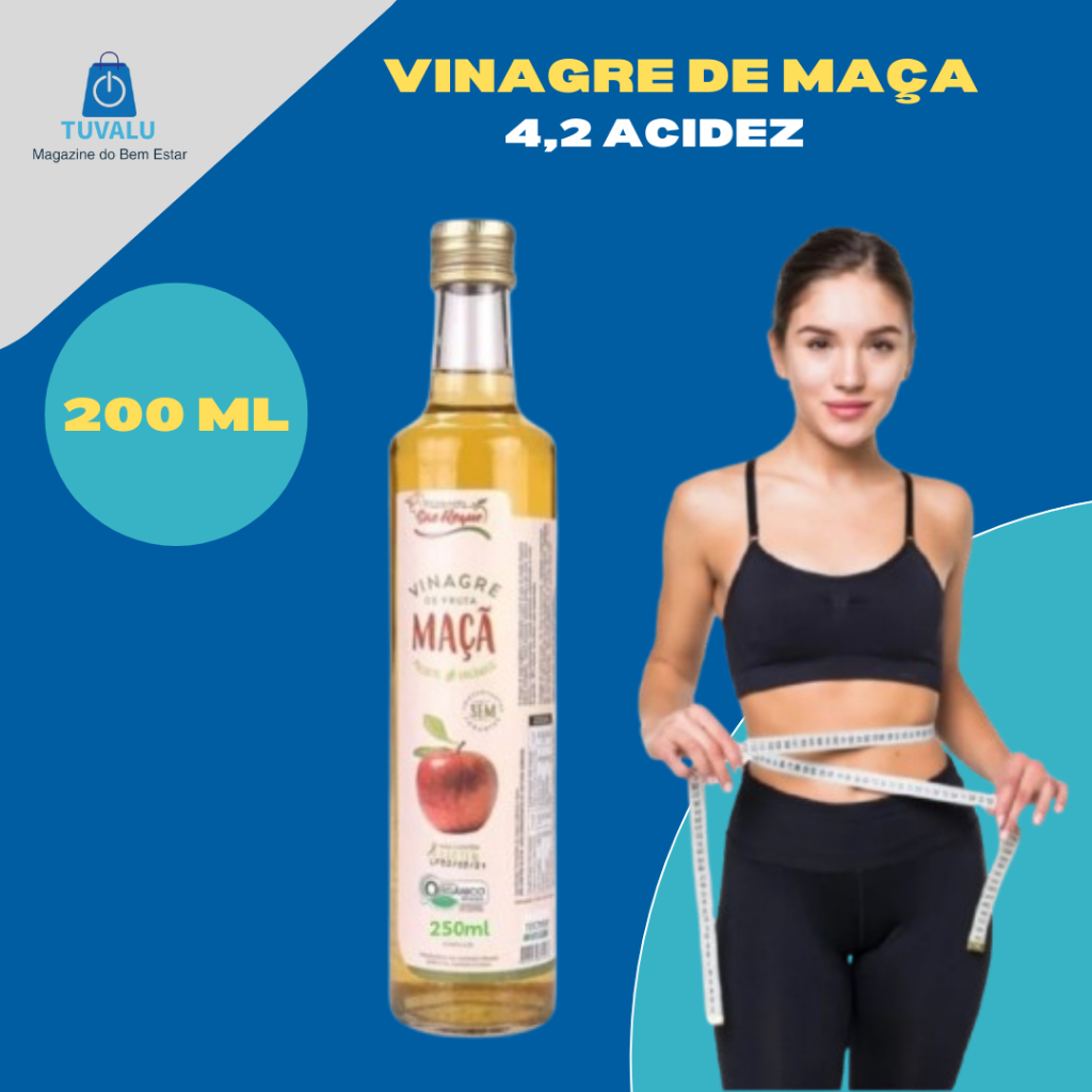 Vinagre de Maçã Orgânico 500ml ou 250ml – Acidez 4,2% – Fazenda São Roque em Oferta na Shopee