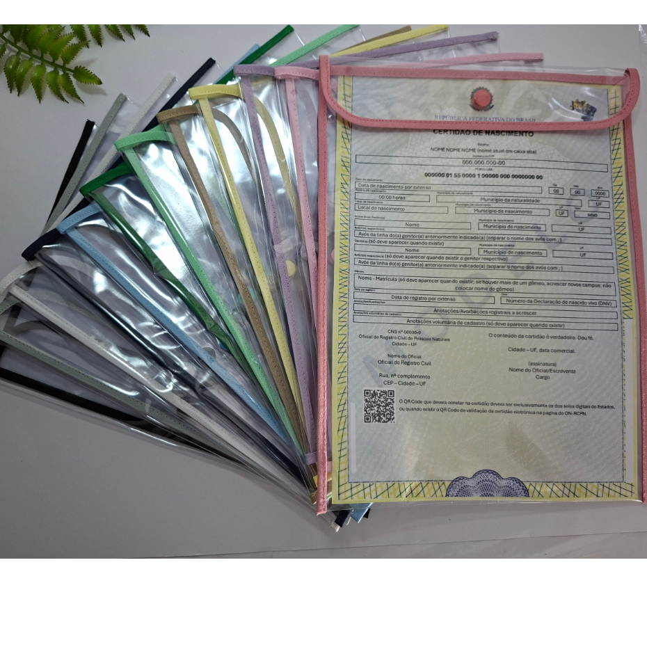 capa para certidão de nascimento