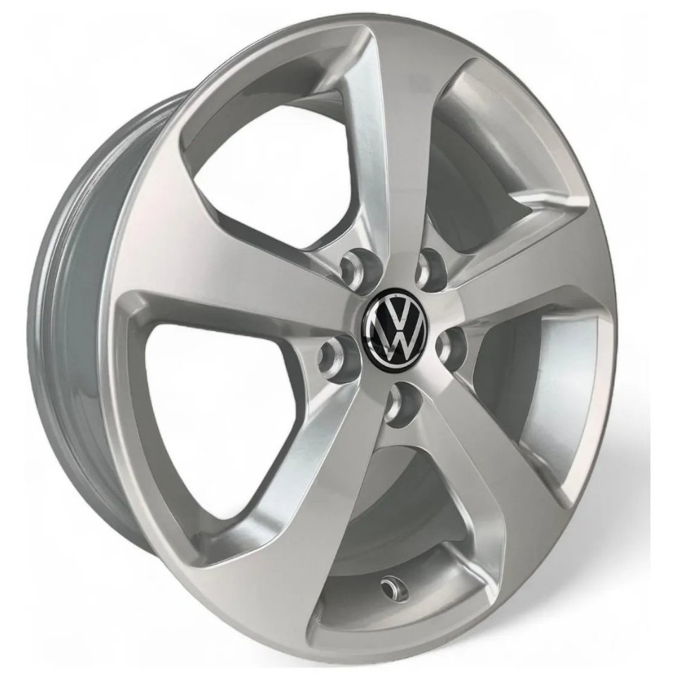 Kit 4 Rodas Aro 15 5x100 Polo Fox Virtus Austin Gti Cor Prata Bicos de Brinde M25