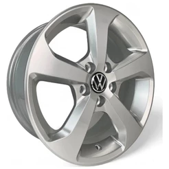 Kit 4 Rodas Aro 15 5x100 Polo Fox Virtus Austin Gti Cor Prata Bicos de Brinde M25