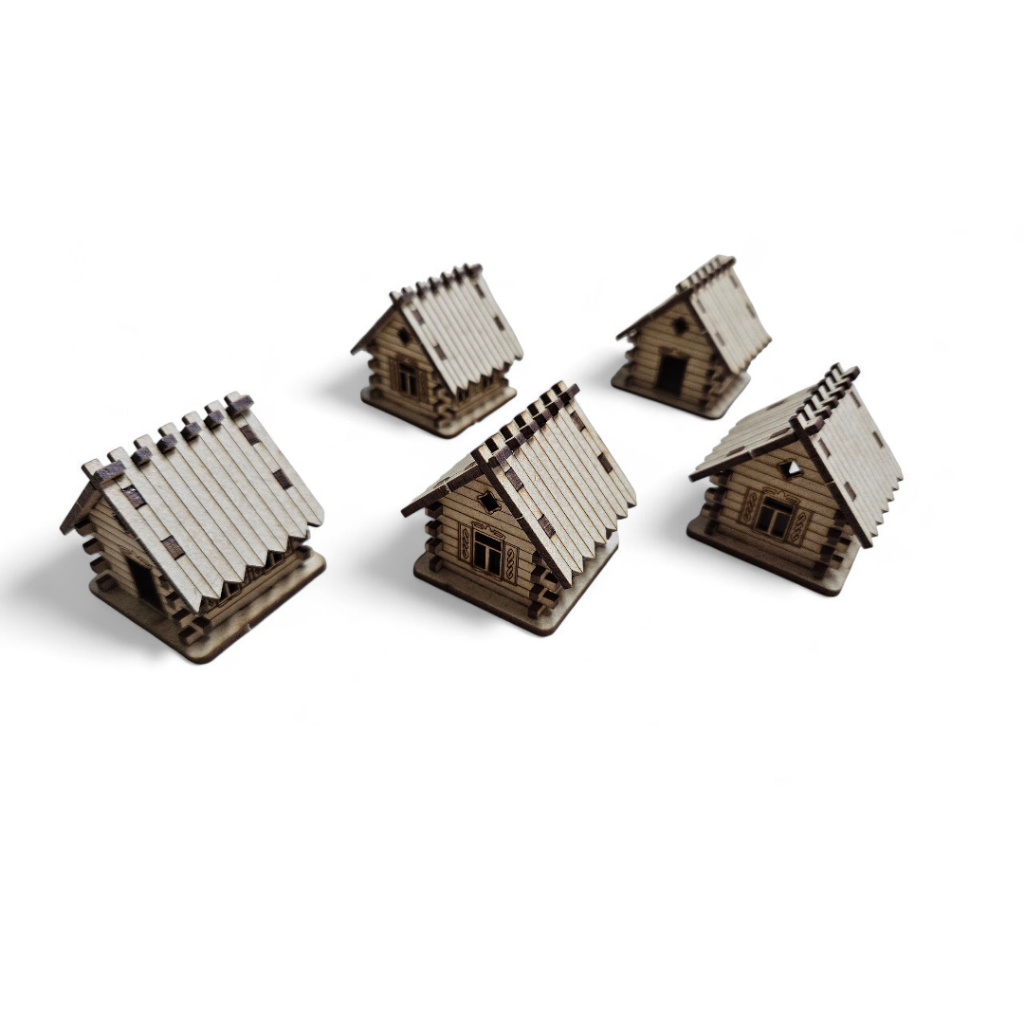 Kit 5 Mini Casinhas Decorativas em MDF – Rústico Artesanal em Oferta na Shopee