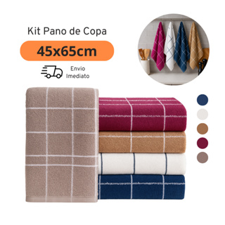 Kit Até 5 Pano Prato Copa Atoalhado Xadrez 100% Algodão Felpudos Colorido Vintage Chef 1 2 3 4 5 Un em Oferta na Shopee