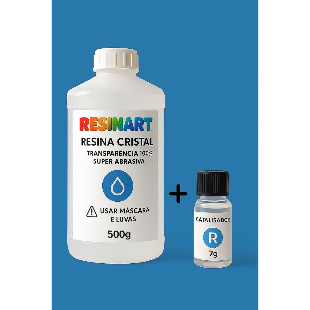 Resina Transparente Cristal 500g Artesanato Bijuteria Moldes + Catalisador