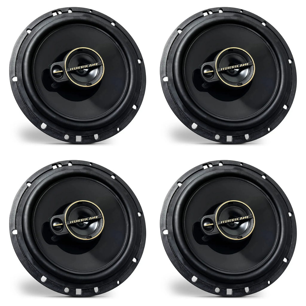 4 Alto Falante Porta Carro Hurricane Triaxial Aurum 6 Polegadas 480w Preto Som Automotivo Pancadão em Oferta na Shopee