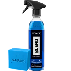 Blend Spray 500ml Cera Automotiva Vitrificadora Vonixx Carnaúba com Sílica + Aplicador de Espuma Yamase