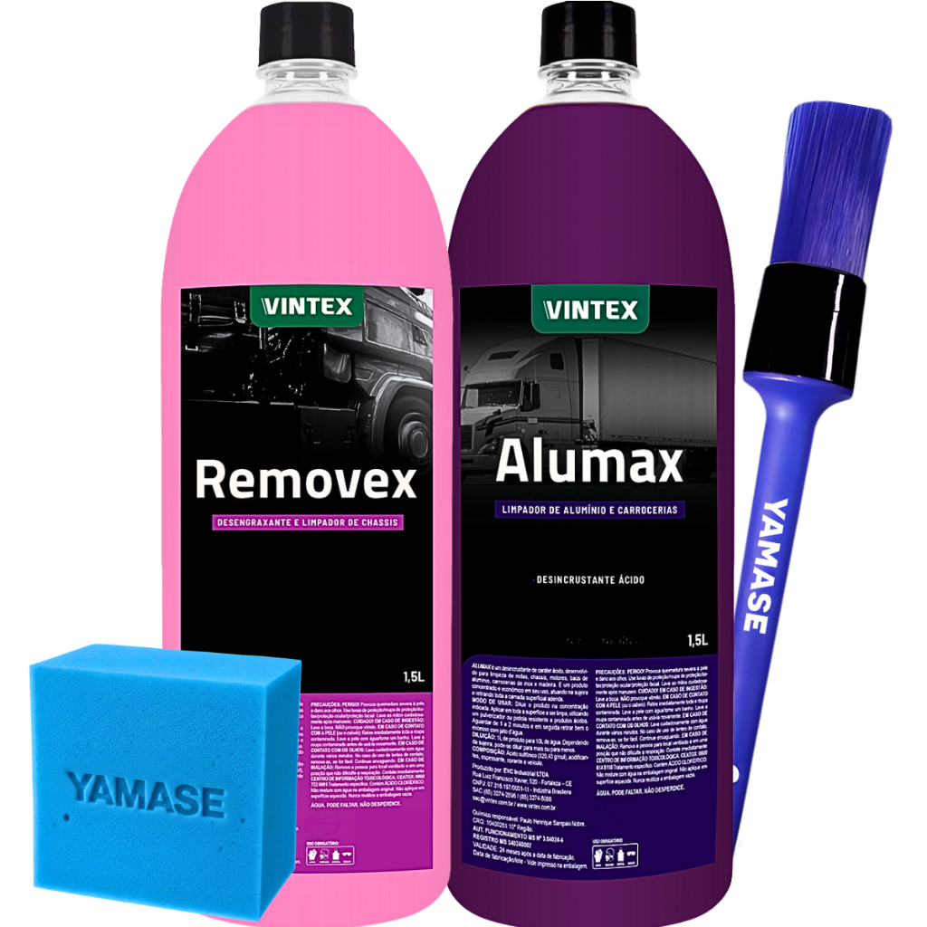 Alumax Limpa Aluminio + Removex Desengraxante Automotivo + Pincel Externo em Oferta na Shopee